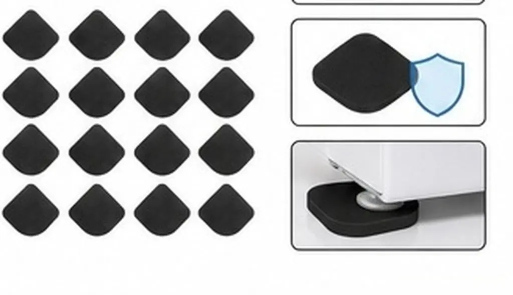 24Pcs Washing Machine Anti Vibration Pads Eva Noise Reduction Non Slip Washer Floor Protector Stabilizer Feet Laundry Machine
