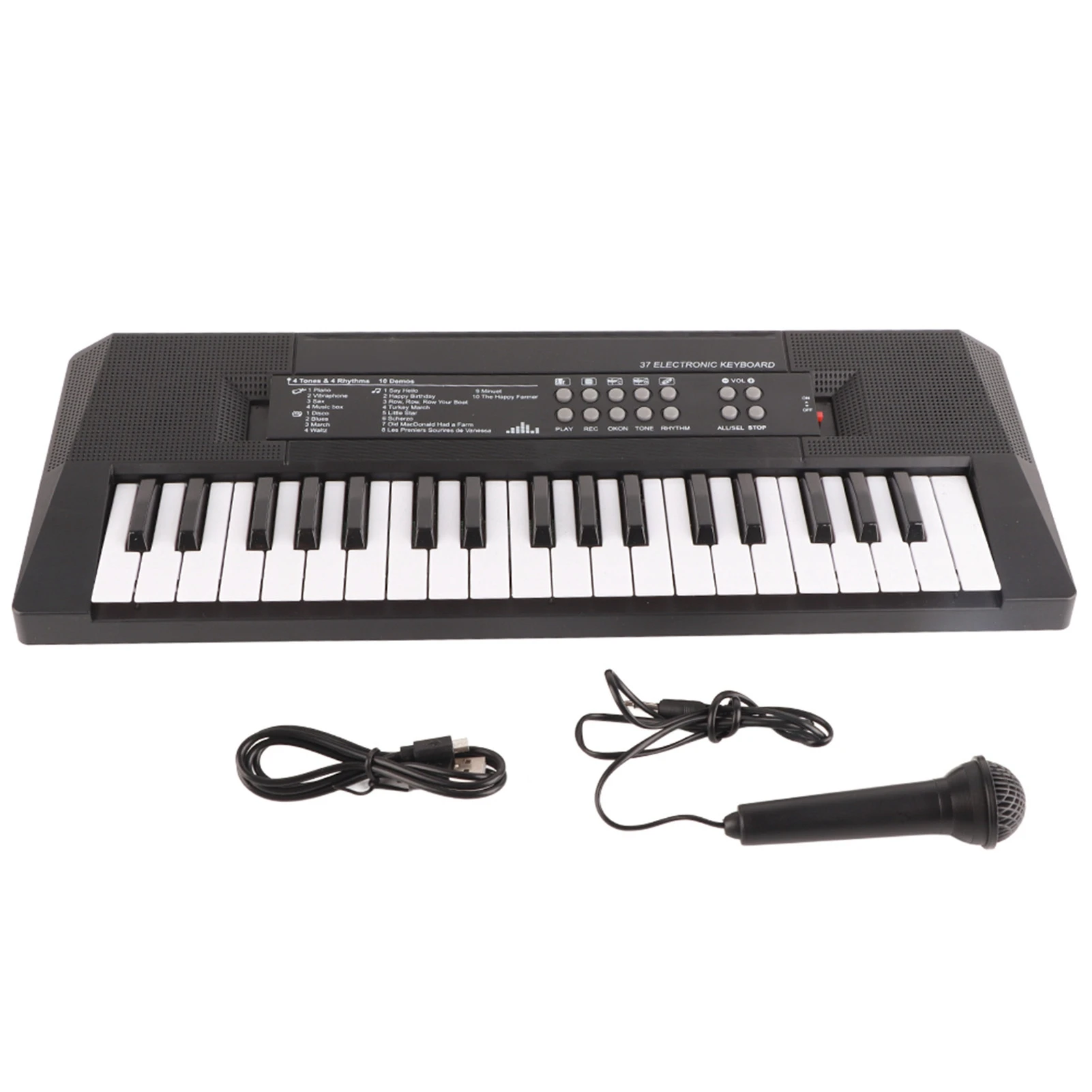 Teclado eléctrico ZK40, Piano de 37 teclas, instrumento Musical para niños, micrófono de juguete, función de grabación