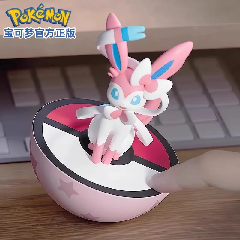 Original pokemon anime figuras pikachu gengar sprigatito sylveon quaxly fuecoco tumbler brinquedos pvc modelo kawaii coletar bonecas do miúdo