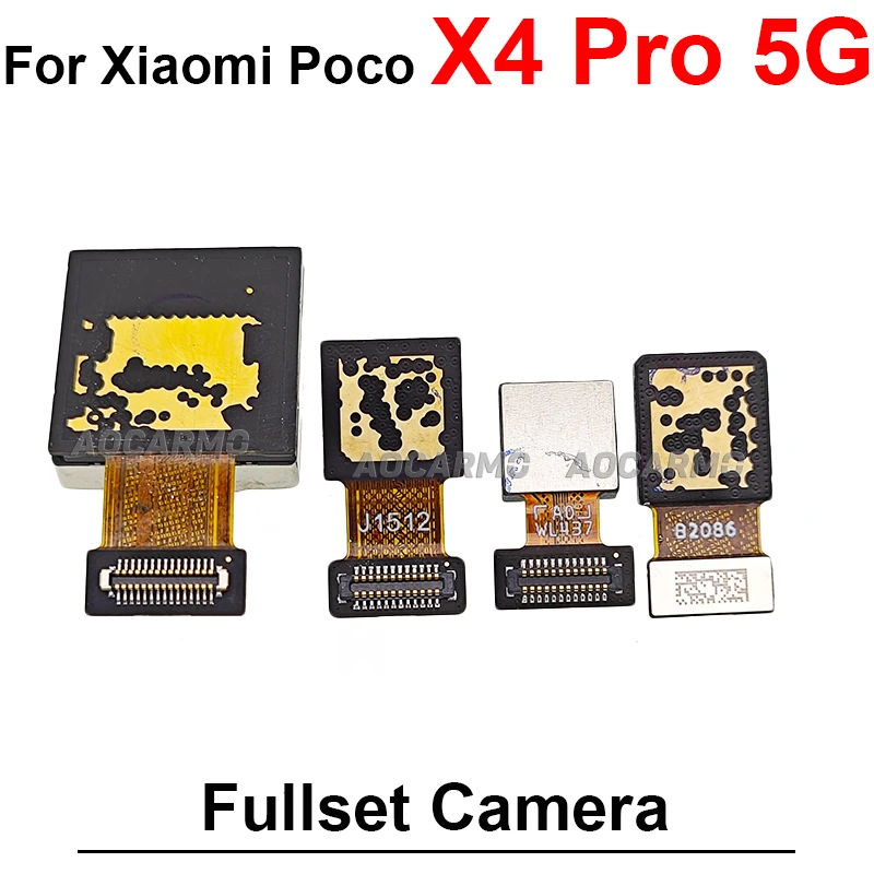 Front Facing Camera + Rear UltraWide Macro Back Main Camera Flex Cable For Xiaomi Poco X4 Pro 5G Replacement Parts