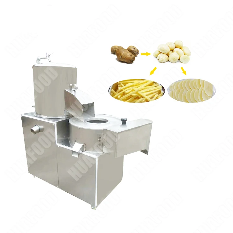 Professional potato peeling cutter machine/Potato washing peeling cutting machine on sale