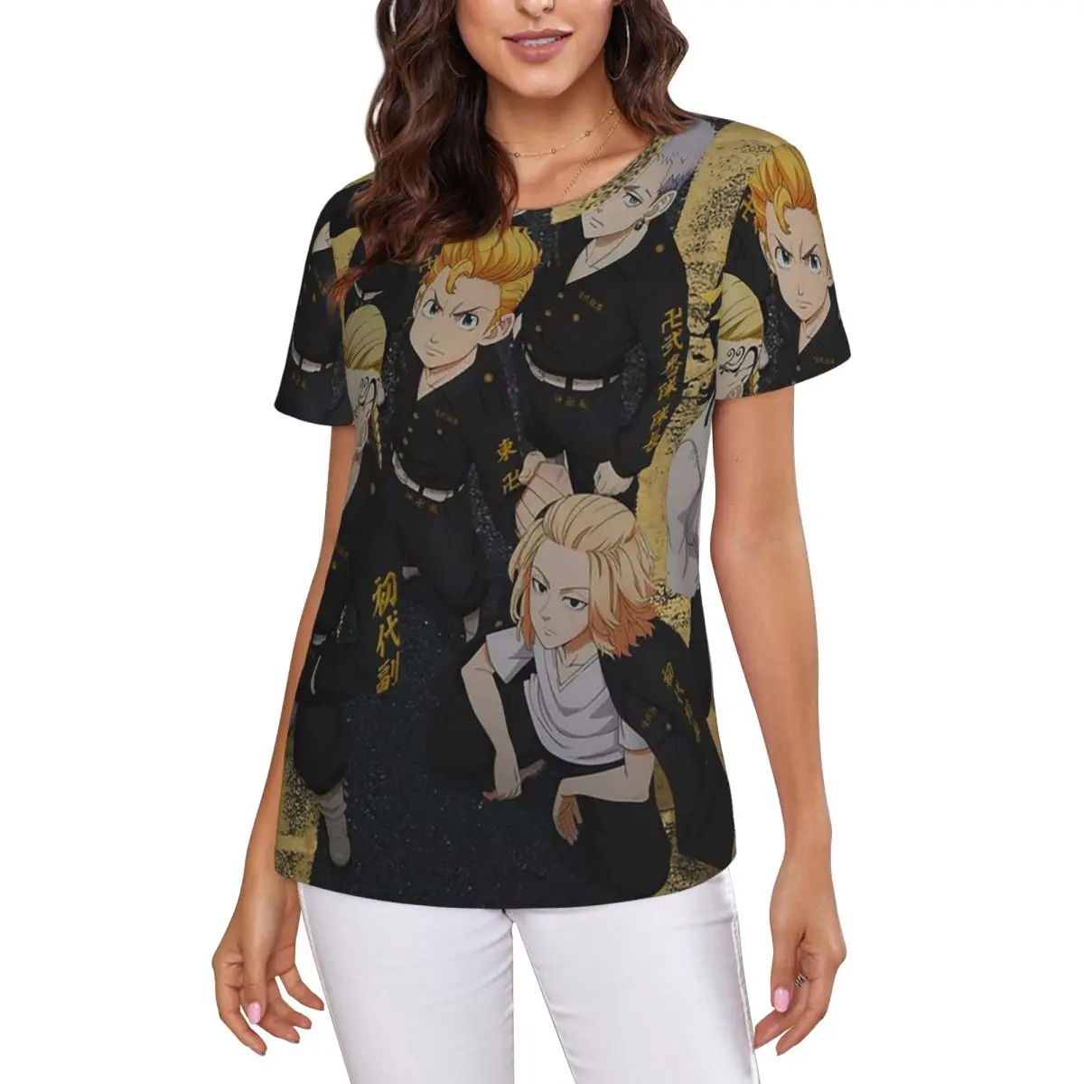 Tokyo Revengers T-Shirt Women Short Sleeve T Shirts Round Neck Clothes Cotton Summer Tees Streetwear