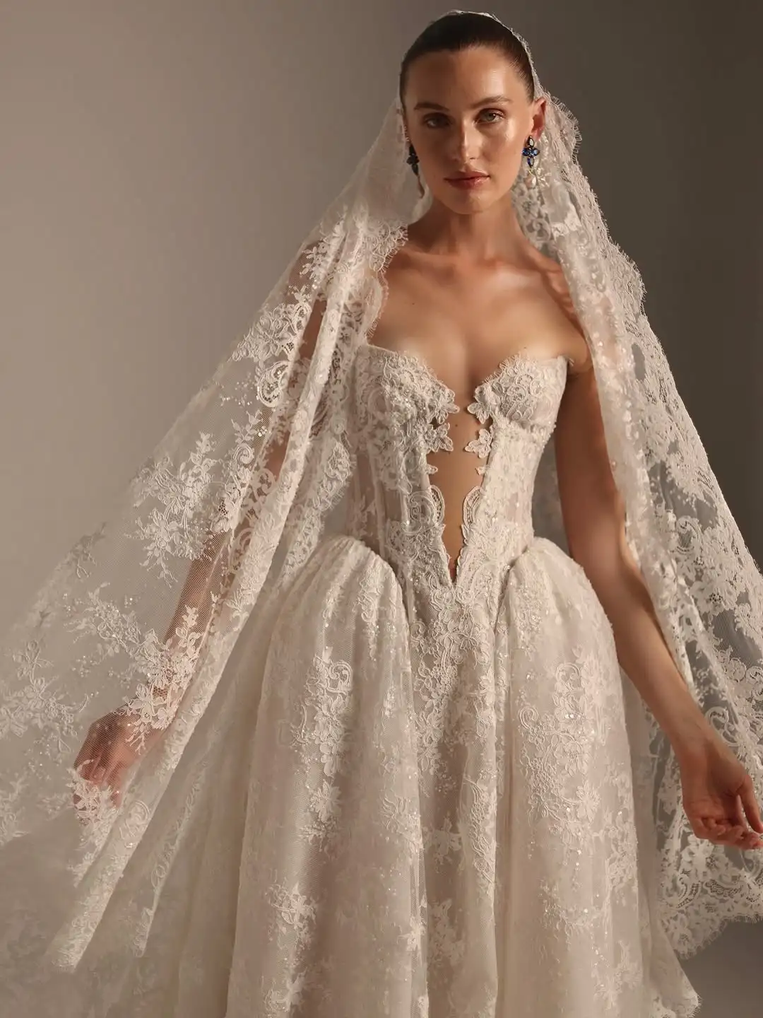 Lace Wedding Dress Ball Gown Dresses For Bride Vestido De Novia Princesa Minimalista Vestidos Elegantes Civil Alta Costura Boda