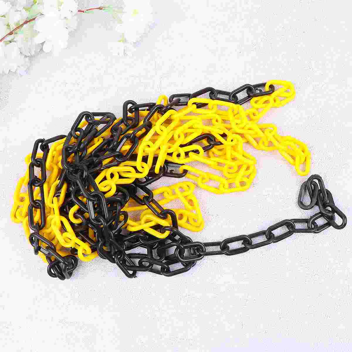 Chain Plastic Safety Barrier Yellow Links Hanging Block Uv Chains Resistant Belt Site Strap Stockroom Accessories Parking