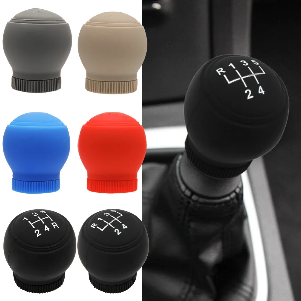 Universal Round 5/6 Speed Silicone Car Case Gear Head Shift Collars Shift Knob Grips Cover  Accessories MT