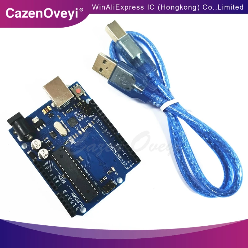 1piece Suitable for UNO R3 development board official version UNO motherboard ATMEGA16U2 MEGA328P with USB cable