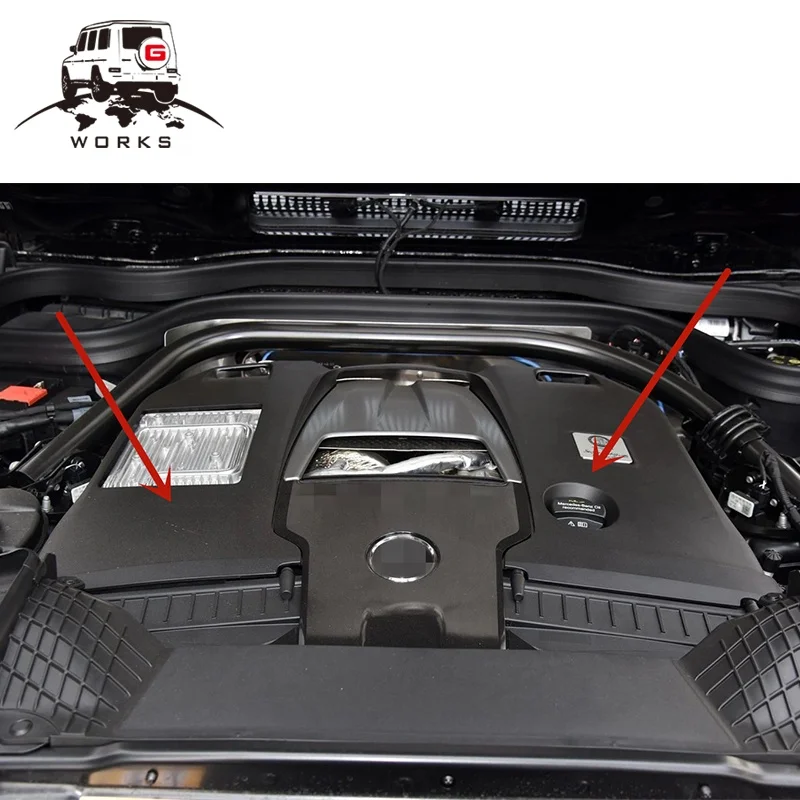 

STLF2019year G Class W464 W463A G63 Замена сухого углеродного волокна Крышки двигателя в стиле 40-летия