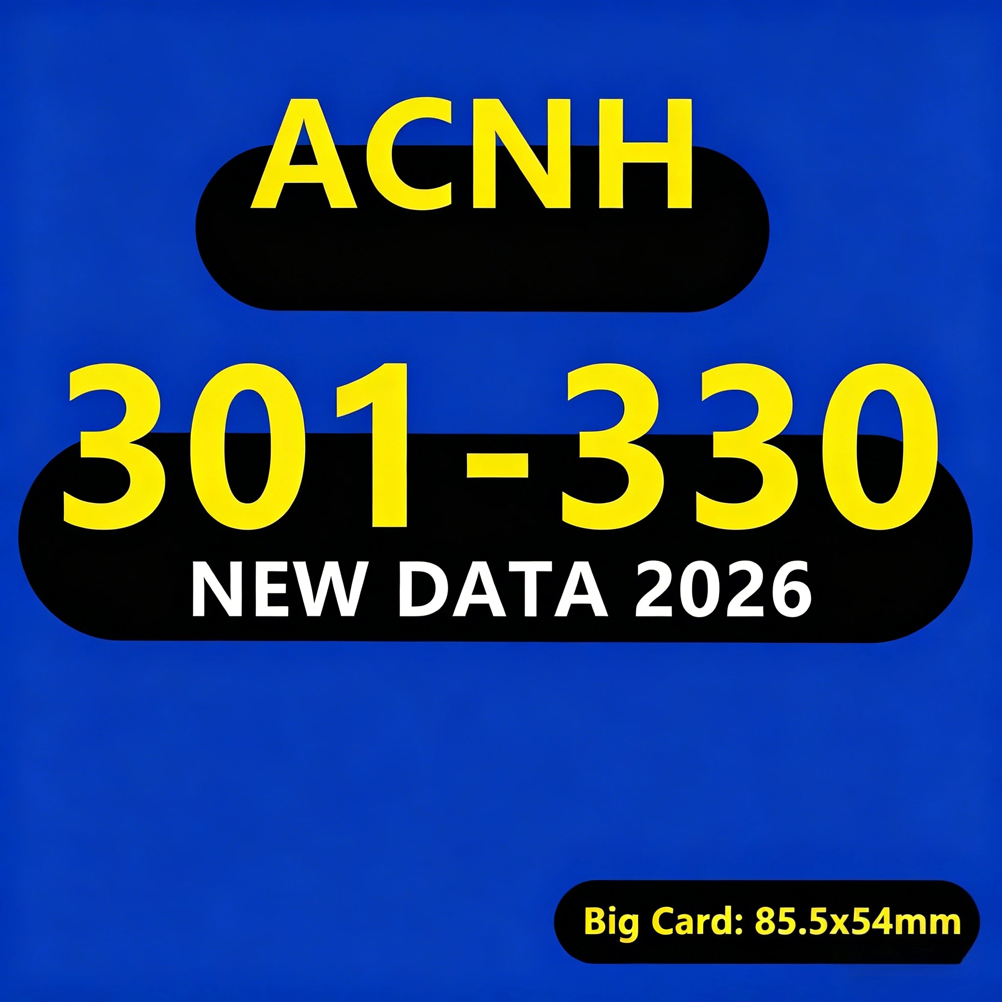 Комплект карт Full Number Suite 301-330 ACNH с NFC, портретные карты с мультяшными персонажами, устойчивые к выцветанию, портативные аксессуары для отдыха, 85.5x54мм