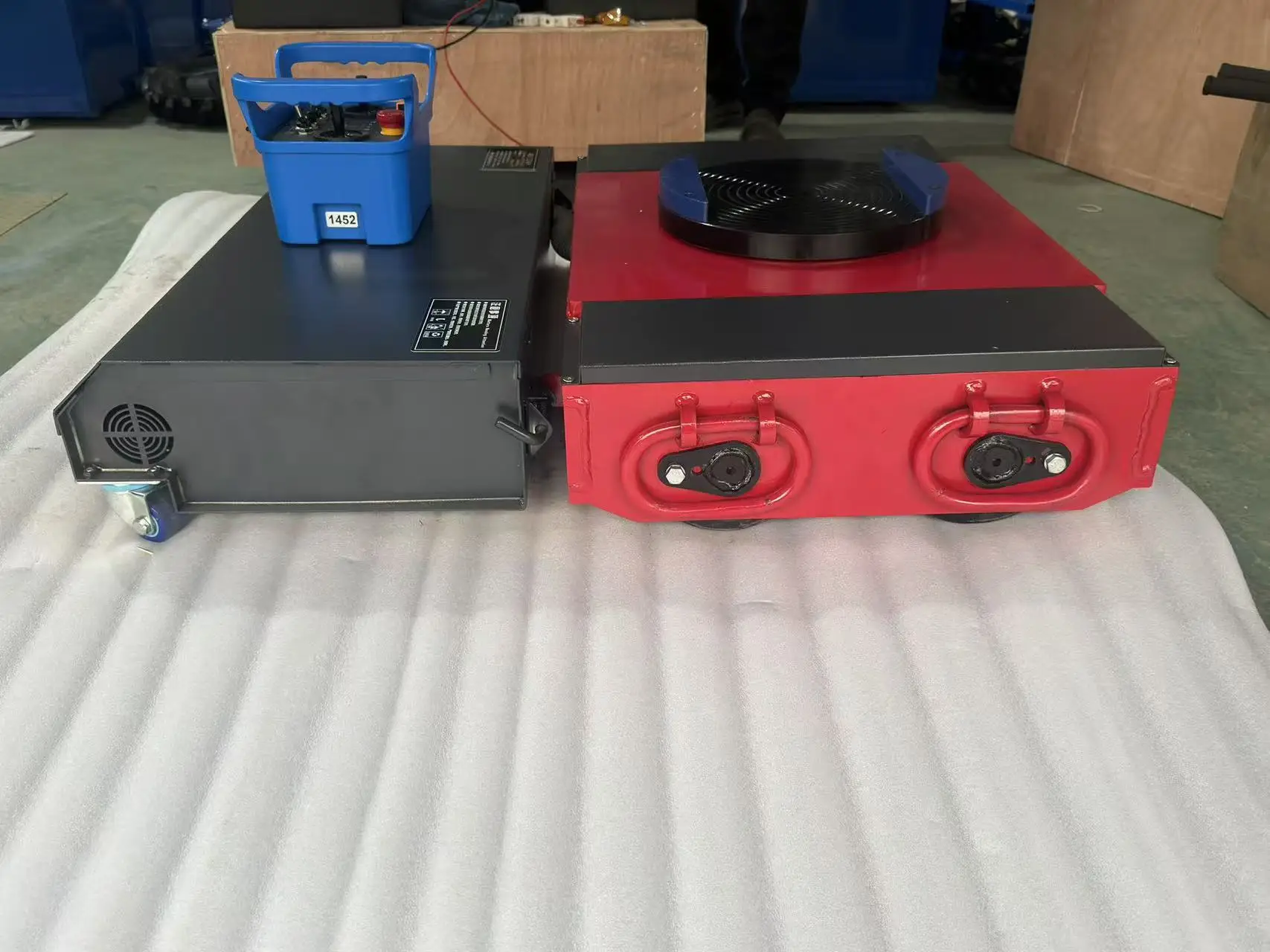 15t 25t Remote-Operated Electric Cargo Rigger Tool Tank Trolley Pallet Truck Moving Roller Material Handling Equipment