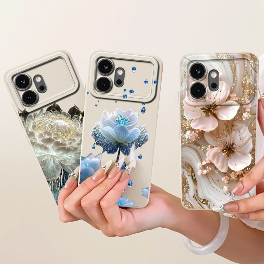 Hülle für Honor 600 Pro VKP-NX9, luxuriöse Blumenmuster-Schutzhülle, weiche TPU-Handyhülle für Honor 600 Pro Honor600 5G VKJ-NX9