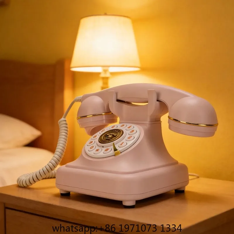 【New】Retro Bluetooth Landline Phone with Handset Speakerphone White USB Rechargeable Cordless Bluetooth Desk Phone for Home