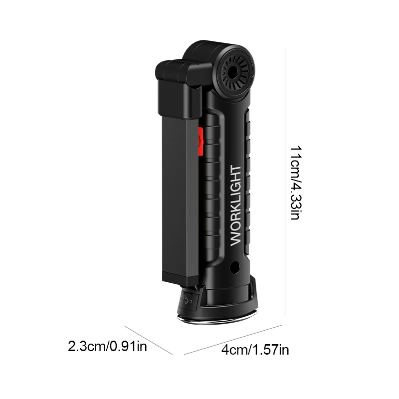LED Work Light Folding Rechargeable COB Multifunctional Magnet Tent Light Outdoor Flashlight Car Maintenance Light Repair