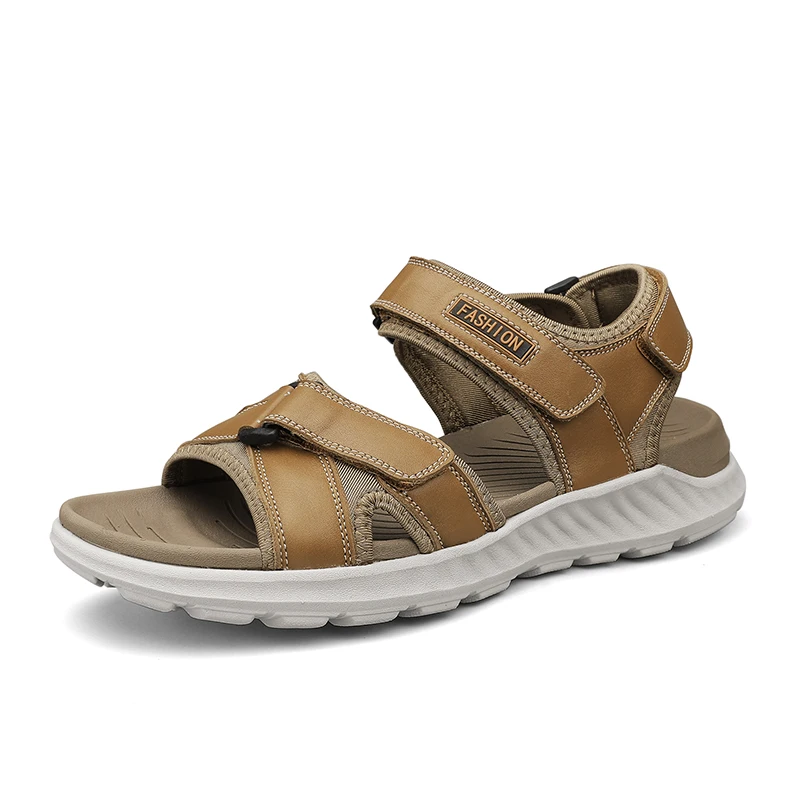 Sandália grossa masculina, sapato de viagem para caminhada ao ar livre, sapato de praia, sapato casual de dedo aberto, nova tendência, verão