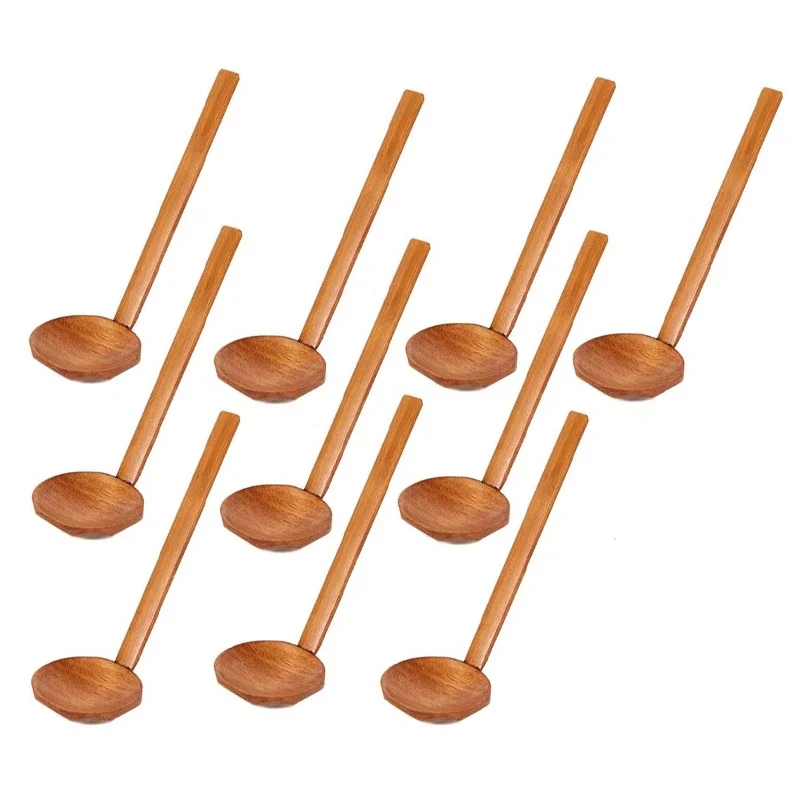

Handcrafted Wooden Soup Spoons, 8.5 Inch Ramen & Hot Pot Utensils, Kitchen Set, 10 Pcs