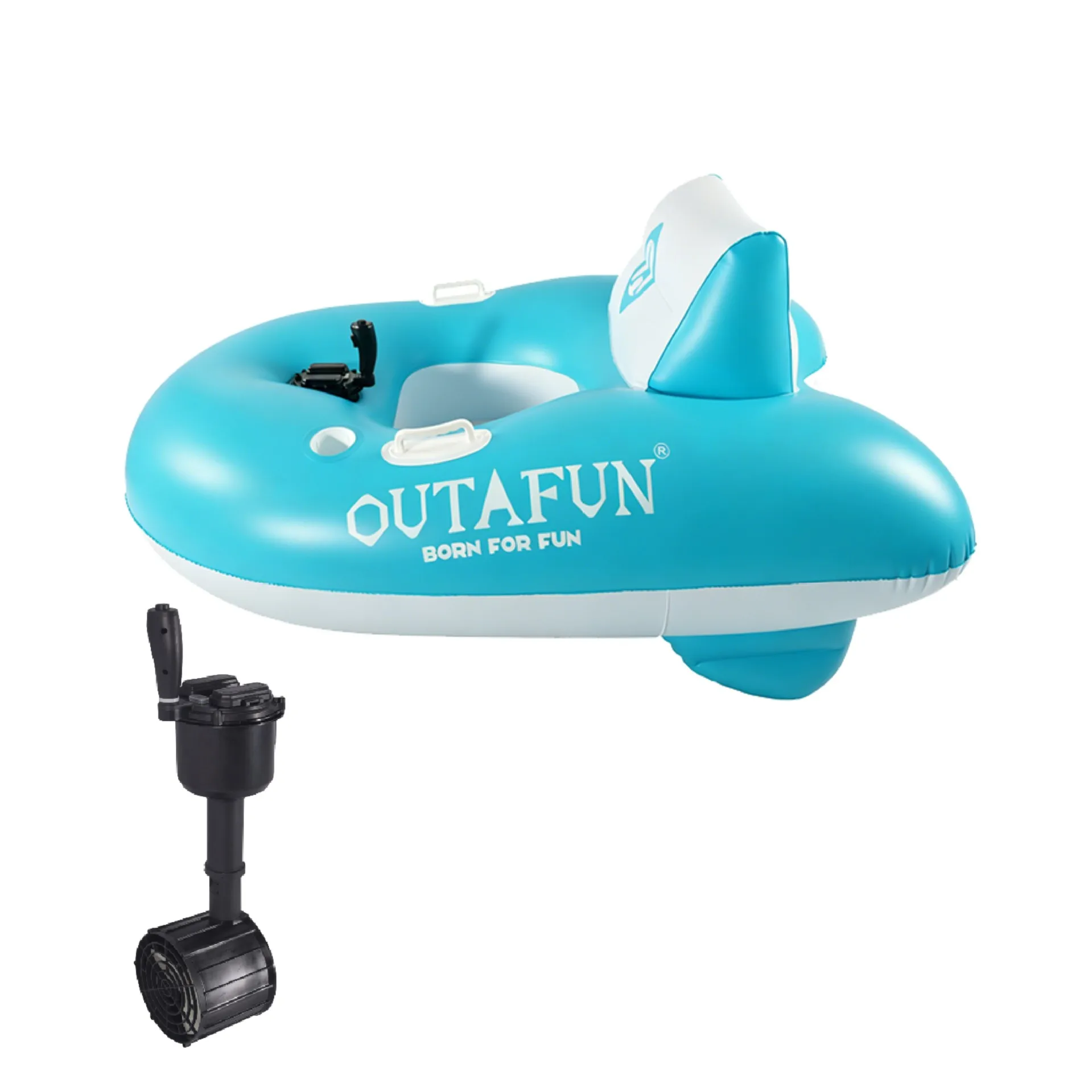 Electric single water inflatable floating row thruster floating row automatic thruster swimming ring can be rotated image 6
