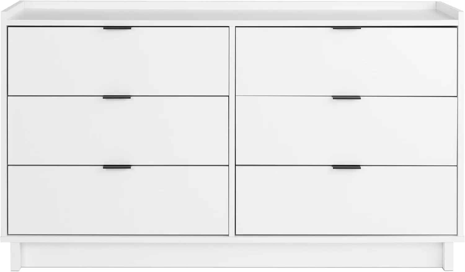 Simply Modern 6-Drawer Double Dresser for Bedroom, Chest of Drawers, Modern Bedroom Furniture, 52.5” wide x 16” deep x 29.5” tal