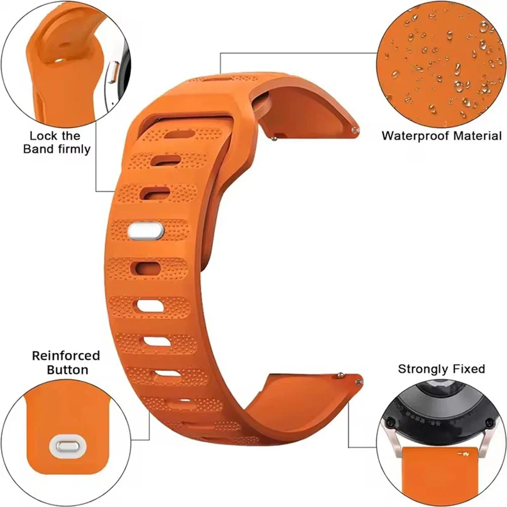 22mm 20mm Sports Silicone Band for Huawei Watch GT7 Pro GT7 GT6 5 4 46mm Bracelet Amazfit Active 2 3 Max Balance 3 2 Bip Max 6 5