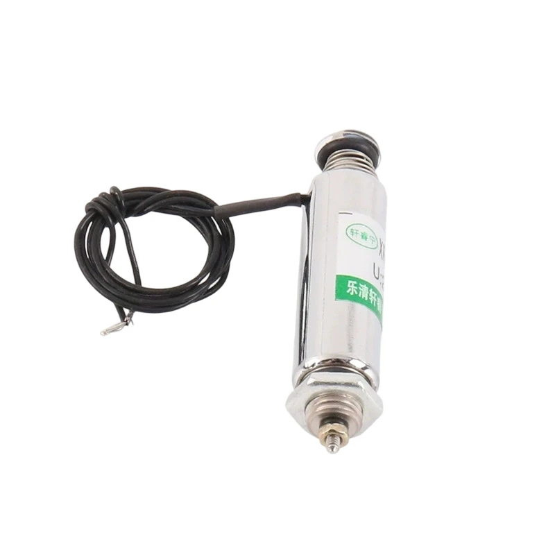 DC cylindrical small electromagnet solenoid push-pull type XRN-12X36TL 20W Stroke 6mm suction 50g holding force 120g DC 12V 24V