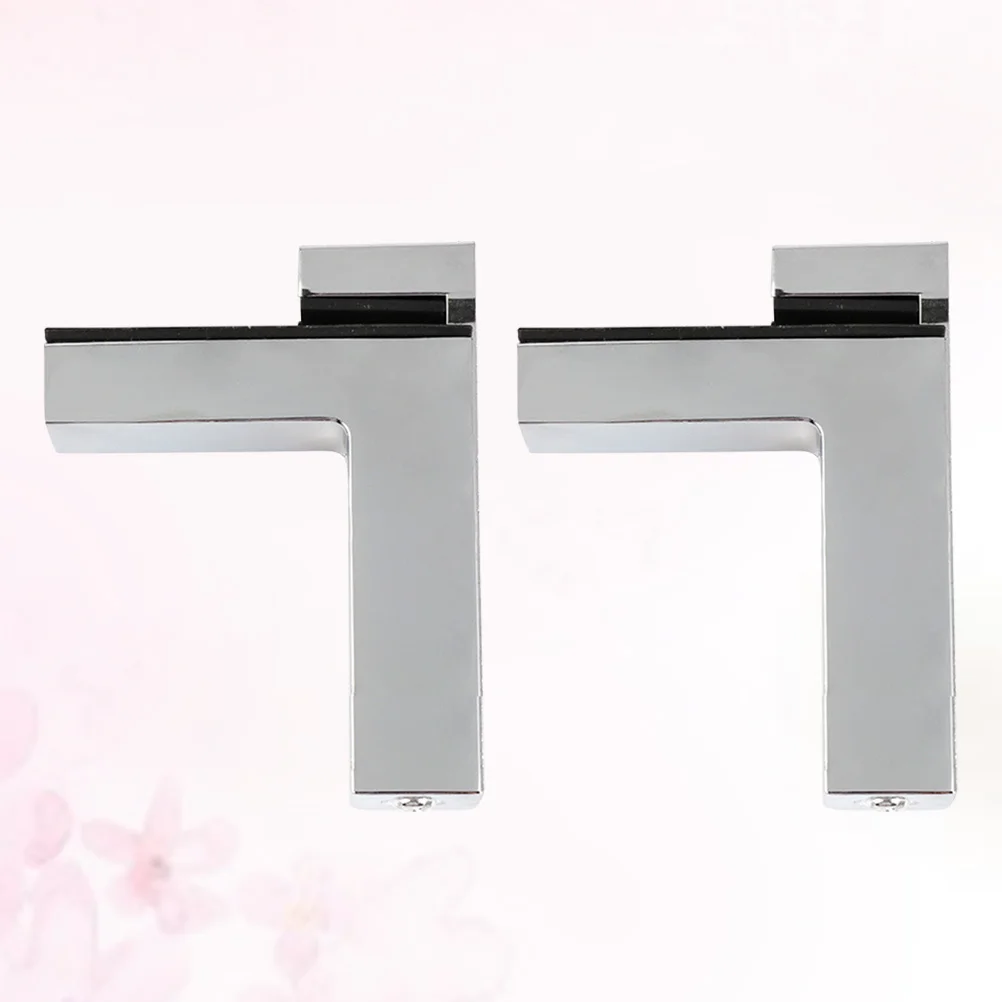

2pcs F-Shaped Shelf Support Brackets For 8-30Mm Glass Wood Shelves Heavy Duty Clamping Mount Diy Bookcase Bathroom Storage Rack