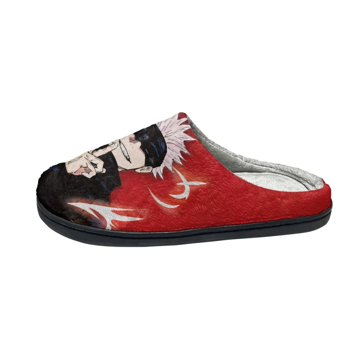 Cartoon Japan Anime Design Women's Home Cotton Slippers Casual Slip-on Loafers Indoor Bedroom Soft Slides Autumn Winter Sandales