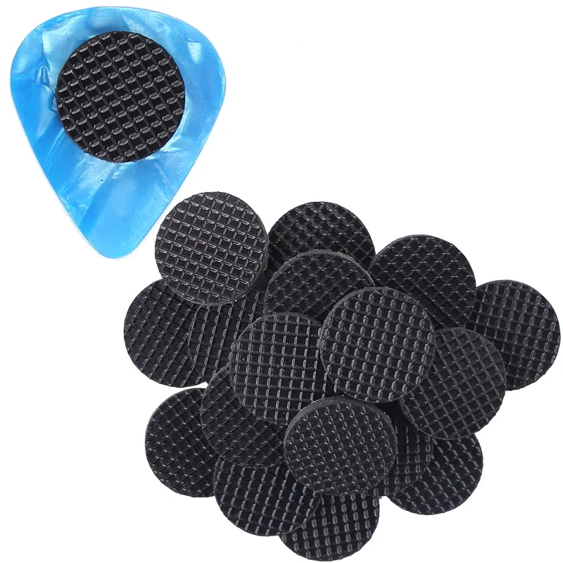 20pcs Guitar Picks Grips Round Self Adhesive Grips Anti-slip Plectrum Guitar Picks Grips Helping Hold Guitar Pick wholesale