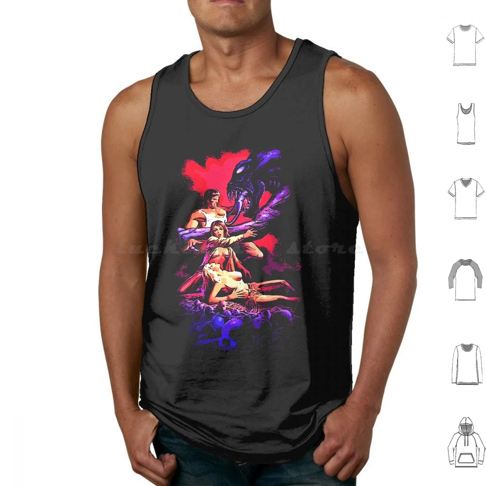 Camisetas sin mangas Creepozoids, camisetas sin mangas con diseño de película de terror, vídeo, DVD, monstruo, vampiro, fantasma, zombi, hombre lobo, asesino en serie