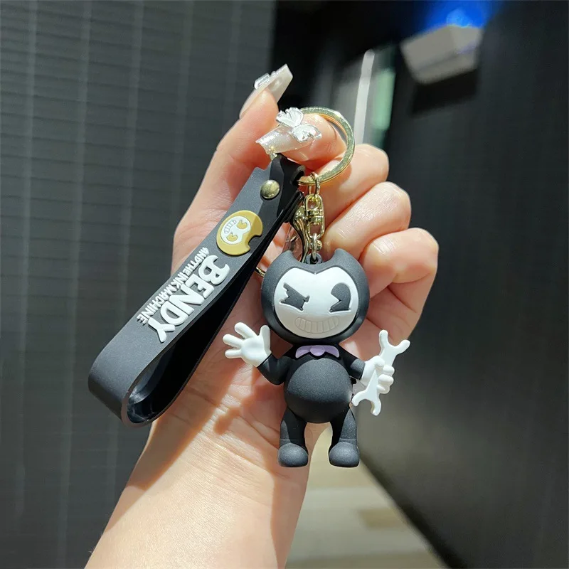 Halloween Gift Bandy and Ink Printer Thriller Game Key Chain Key Ring Toy Bag Pendant Doll for Children Kid Christmas Gift