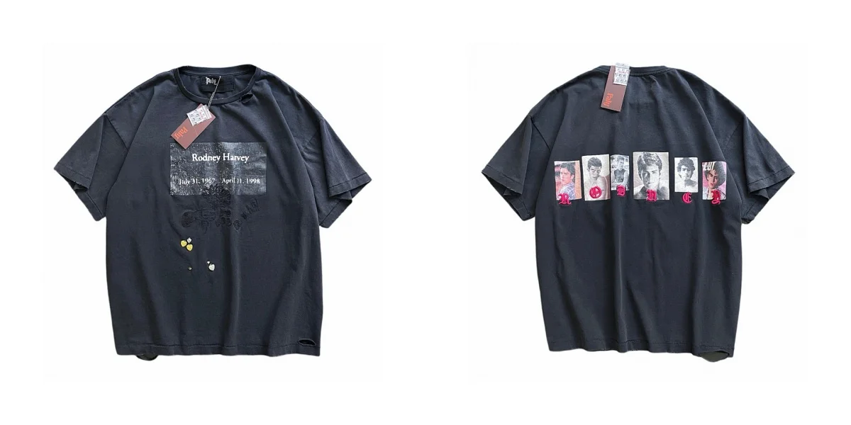 Oversized Ripped Distressed T Shirts Print High Quality Vintage Washed Black Cotton Short Sleeve Streetwear Men Casual Tee