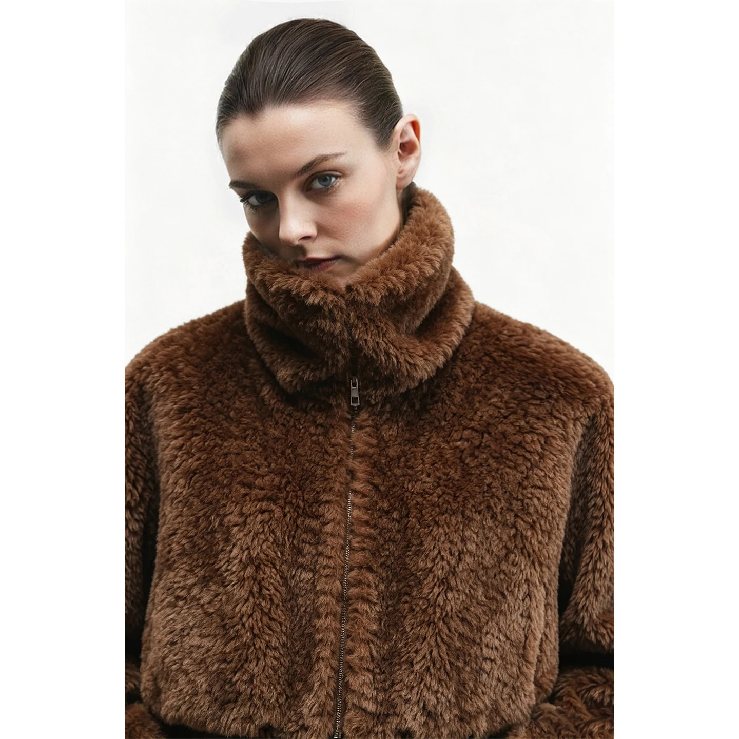 Amii Women's Faux Fur Coat Lapel Collar Oversized Warm Slimming Minimalist Versatile Commuter Winter Women's Coat 12624092