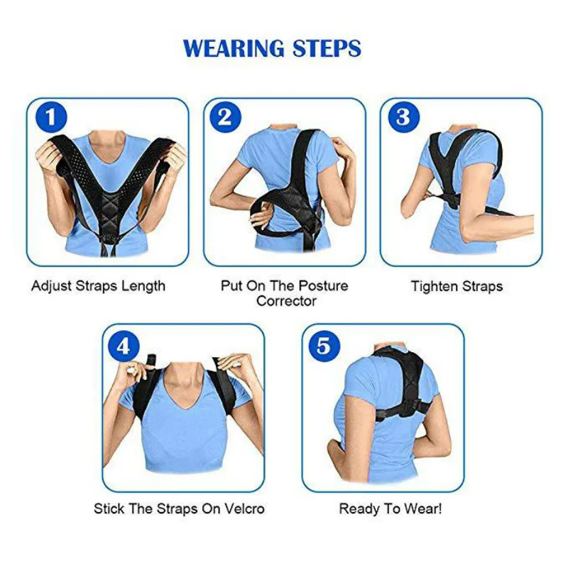 Posture Corrector Clavicle Spine Back Brace Belt Adjustable Back Shoulder Lumbar Posture Correction Posture Support Body Shape