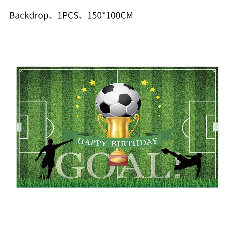 Soccer Birthday Decoration Children\'s Football Birthday Party Decor Supplies Tableware Plates Cups Tablecloth Balloon Backdrop