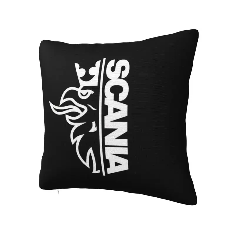 Custom Sweden Saabs Scanias Trucks Square Pillow Case Home Decor 3D Double-sided Print Cushion Cover for Living Room