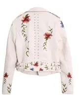 Women's Floral Faux Leather Jacket #6