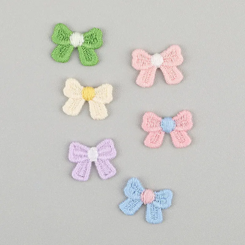 40 Stück Schleifen-Spitzen-Stickerei-Patchwork-Stoff, Blumen-Haarnadel, Schuh, Hut, Blumenmuster, Hosen, Socken, dekoratives Zubehör, Material – Detail 2