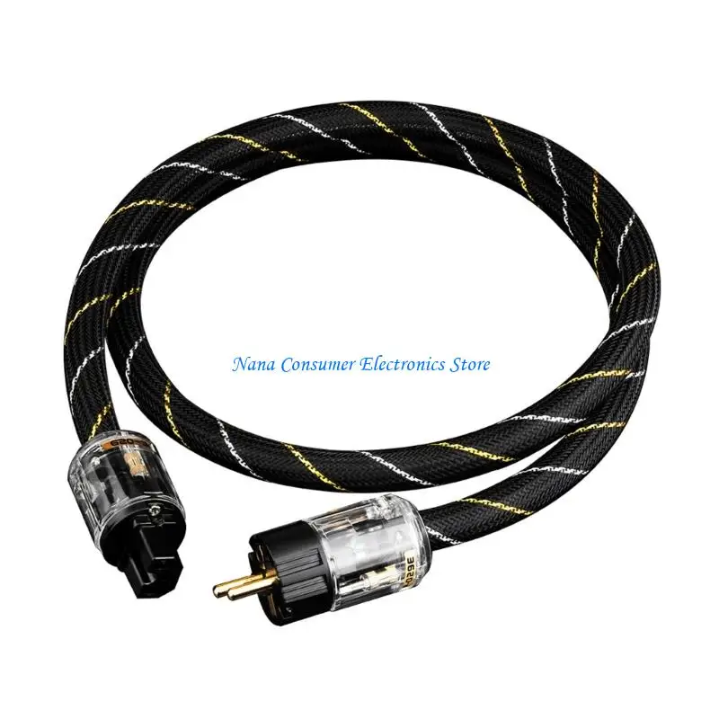 G7NE Enhances Conductivity Power Cord with Reinforced Cotton Plaited Sheath Easy to Carry Cable for Player & Amplifier