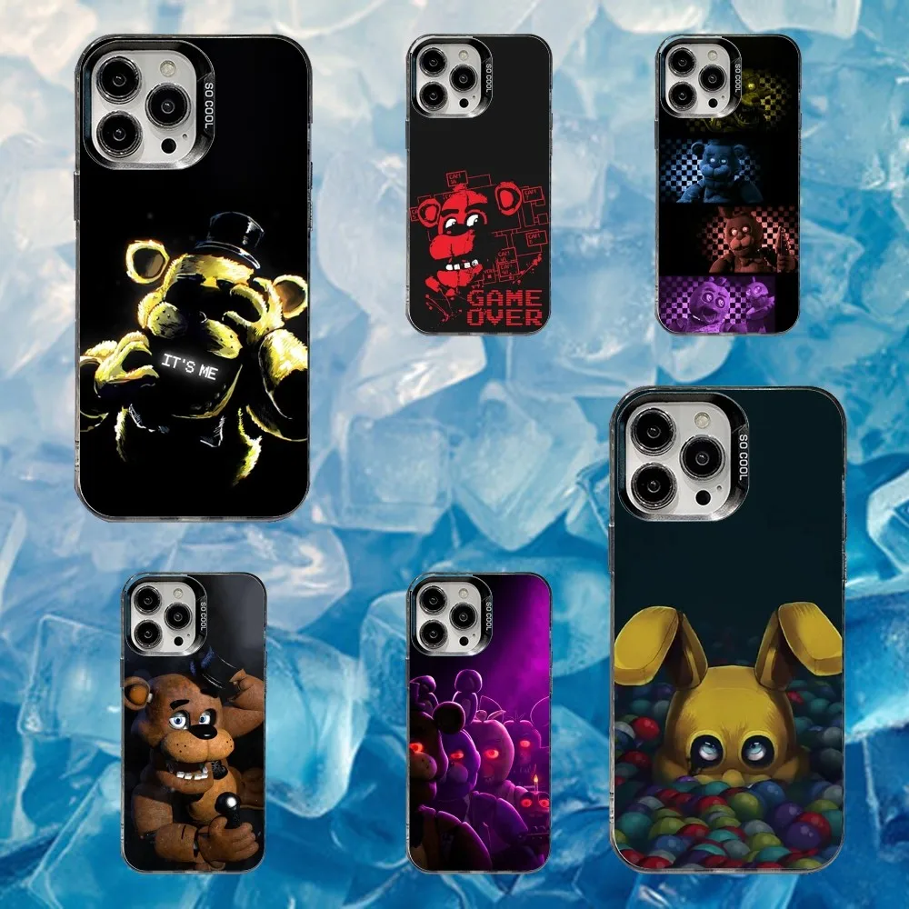 

Five-Nights At F-Freddys Phone Case For iPhone 16,15,14,13,12,11,Mini,Pro,SE,MAX White Matte Shockproof Cover