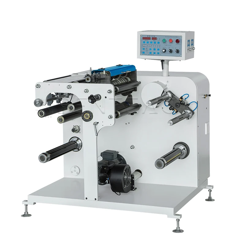 Automatic Slitting And Rewinding Machine With Magnetic Powder Turret Rewinder For Label Paper Flim Roll