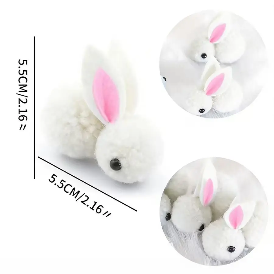 5–30 Stück Mini-Plüsch-Osterhase, weiches gefülltes Kaninchen für Ostern, Partygeschenke, Geschenkkorb, Kleinigkeiten, DIY-Haar-Pope-Haarspangen