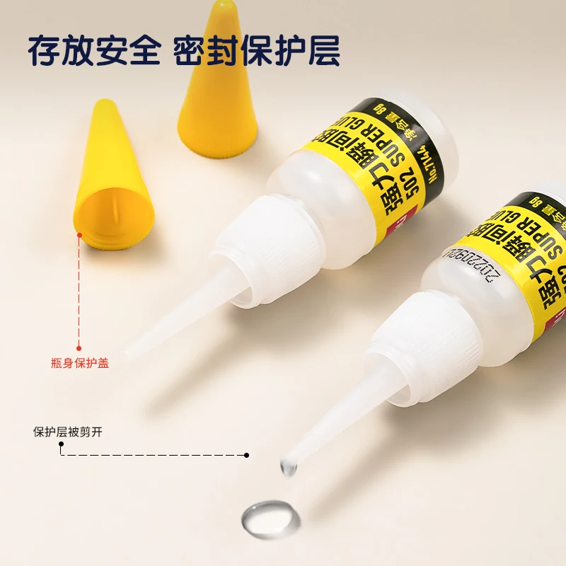 1pc 502 Super Glue Instant Quick Dry Cyanoacrylate Strong Adhesive Quick Bond Leather Rubber Metal Office Supplies Fast Glue