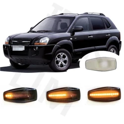 Para hyundai tucson jm 2004 2005 2006 2007 2008 2009 2010 indicador sequencial dinâmico led marcador lateral lâmpada de luz sinal