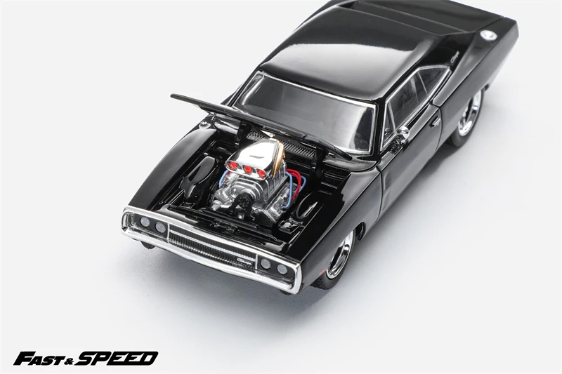 [PreSale] Fast Speed FS 1:64 1970 Charger R/T Black Dom's FNF Fast and Furious Diecast Model Car