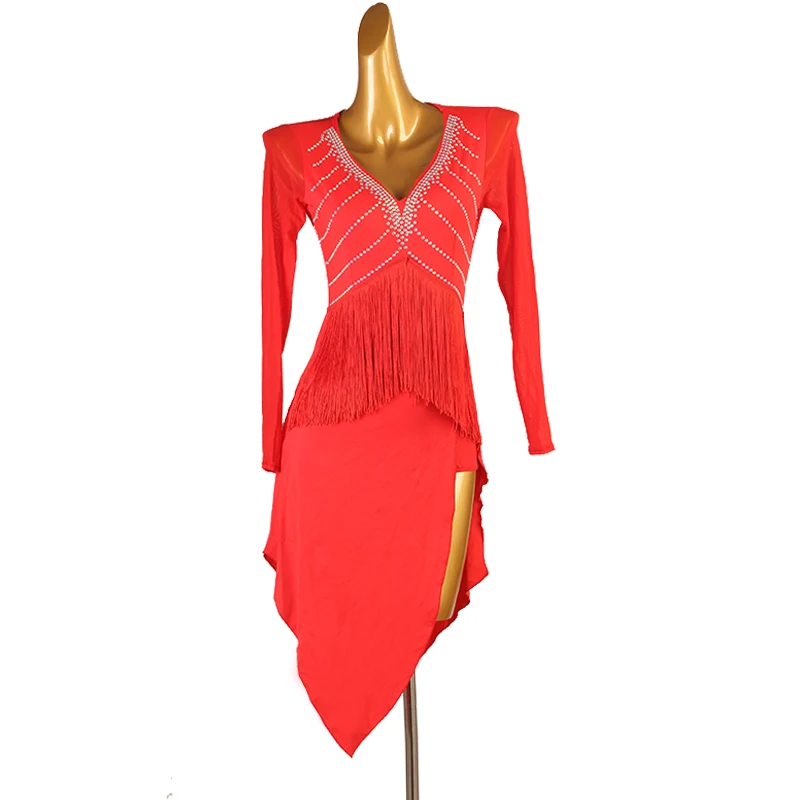 라틴 댄스 드레스 대회 드레스 전문 공연 드레스 롬바드 차차 국가 표준 댄스 드레스 신제품