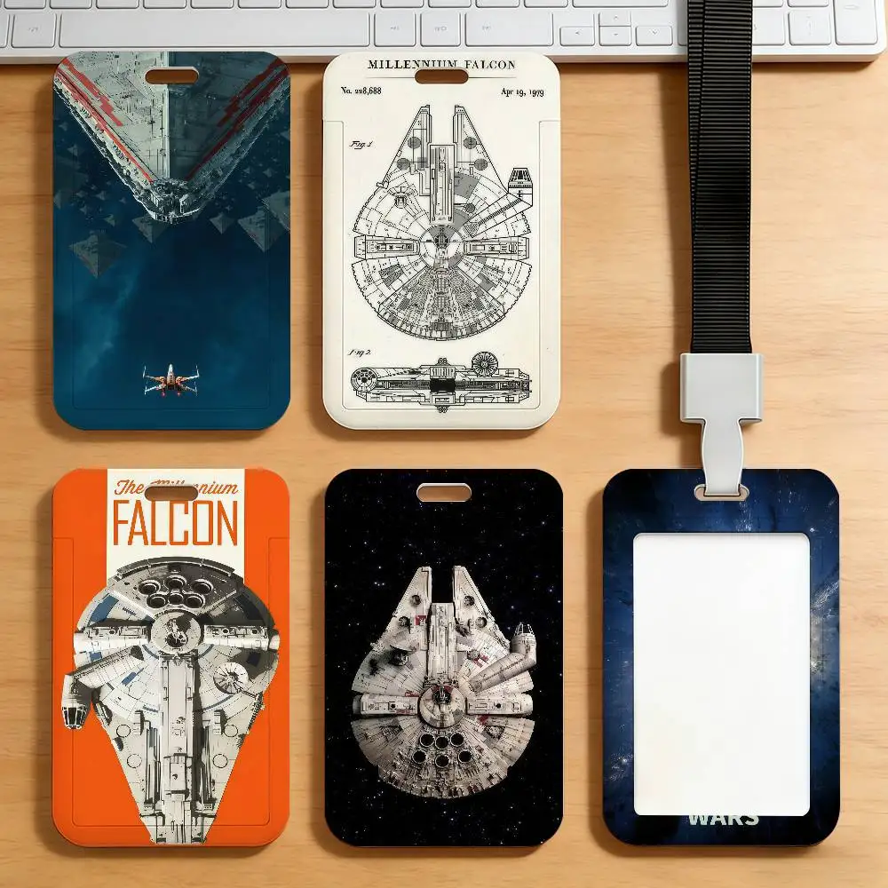 Tarjetero S-STAR W-WARS Millennium Falcon X-WING para Tarjetas de Transporte, Permiso de Trabajo, Identificación, Tarjetas de Comida para Estudiantes