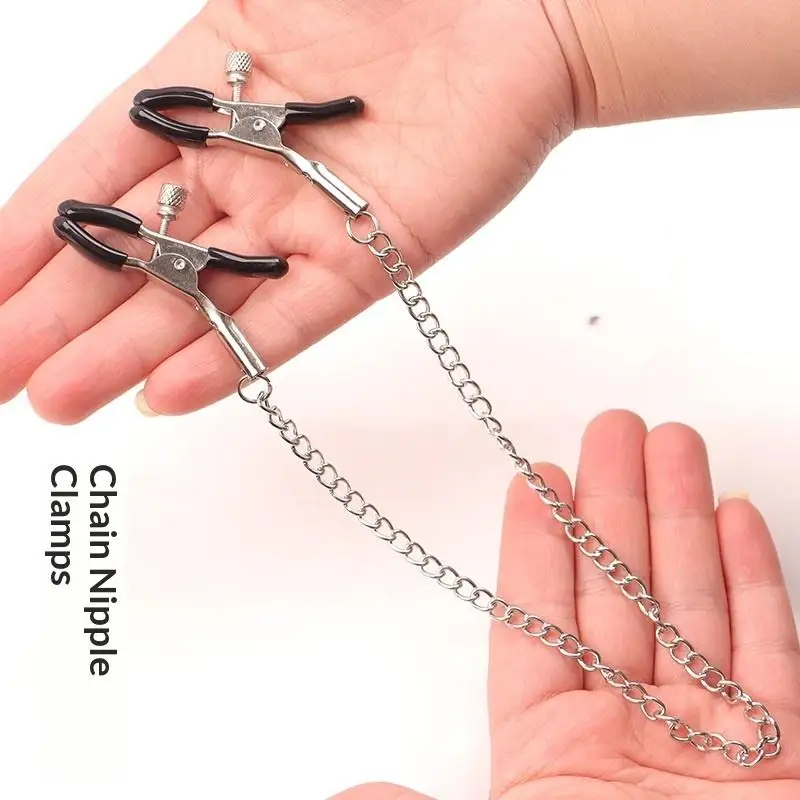 adult productsChain Nipple Clamps Clips for Women Adjustable Metal Role Play Cosplay Tool Sensual Bedroom Couples Intimate Gift view 3