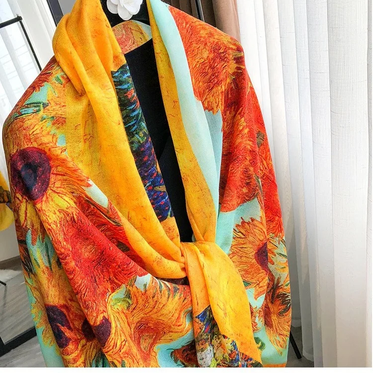 Luxury Designers Pashmina Long Tassels Cashmere Big Shawls Women Large Neck Accessories Lover Gift 200CM 100CM
