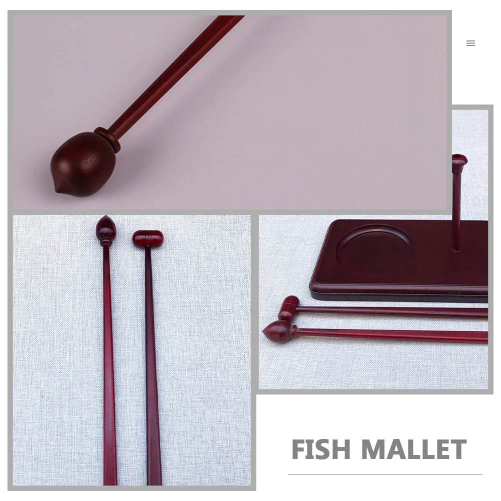 

Wooden Fish Hammer Percussion Instrument Music Mallets Drumsticks Block Rhythm Performance