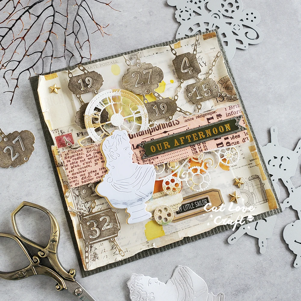 Catlove Digital Chain Metal Cutting Dies Scrapbooking Mold Stencil Die Cuts Card Making DIY Craft Embossing New Dies For 2022