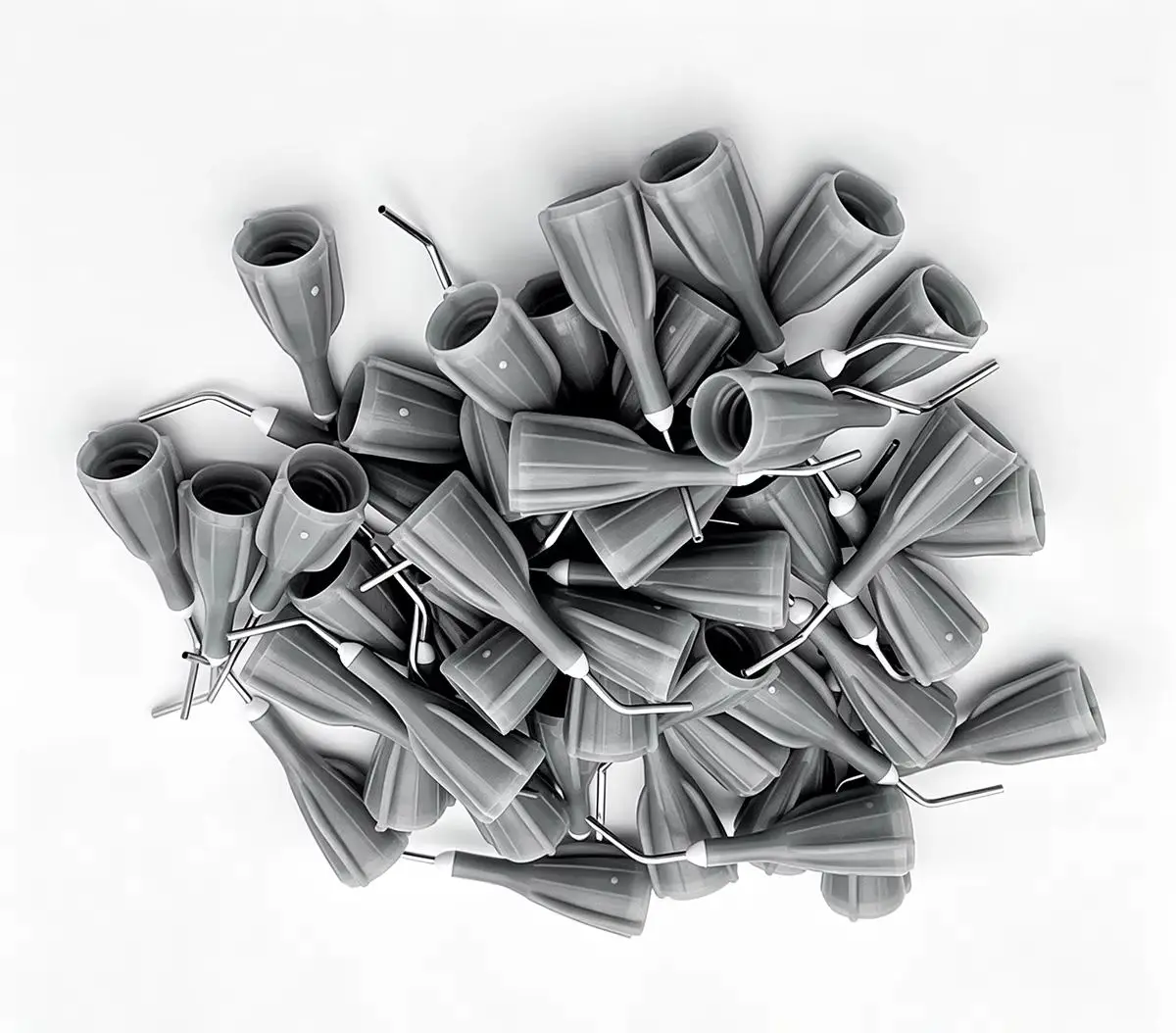 8Pcs Disposable Pre Bent Endo Irrigation Needle Tips 20G 13mm Dental Dispensing Syringe Tips Compatible For Filtek Z350 Flowable
