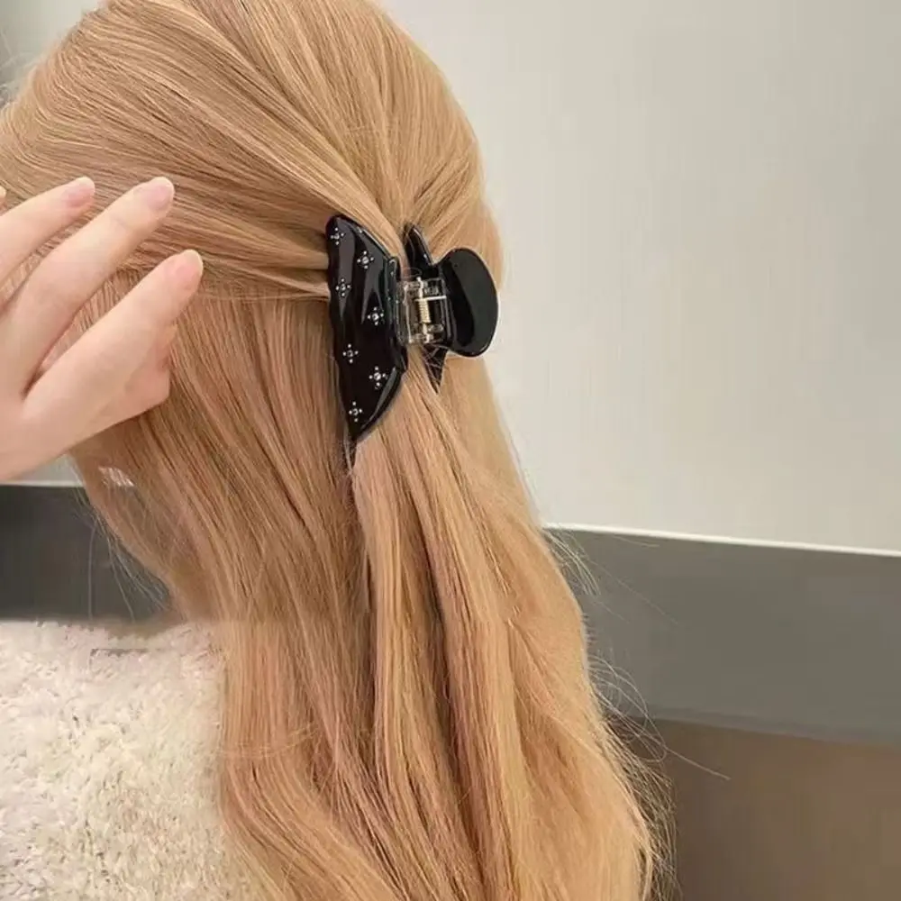 

Rhinestone Transparent Acetate Hair Claw Hair Clip Shark Clip Acetic Acid Shark Clip Headwear Butterfly Rhinestone Hair Claw