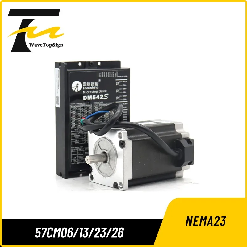 Leadshine 2 Phase 57 Series Nema23 Step Motor Sets 57cm06 57cm13 57cm23 57cm26 And Driver Dm542s Input Voltage Vdc20-50v